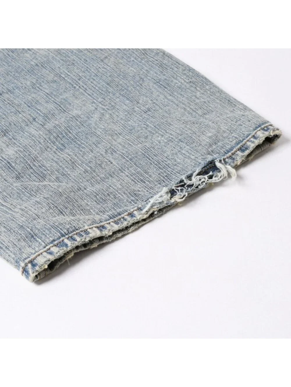 Balenciaga Baggy Wide Leg Denim Pants Indigo Blue Jeans Blanc